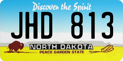 ND license plate JHD813