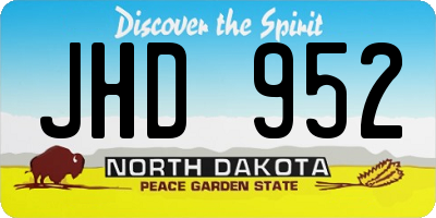 ND license plate JHD952