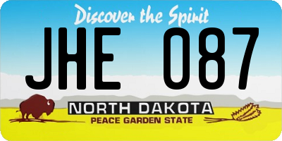 ND license plate JHE087