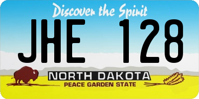 ND license plate JHE128