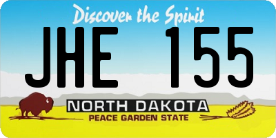 ND license plate JHE155