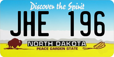 ND license plate JHE196