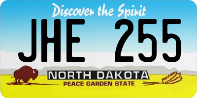 ND license plate JHE255