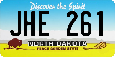 ND license plate JHE261