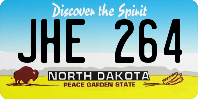 ND license plate JHE264