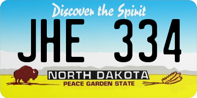 ND license plate JHE334