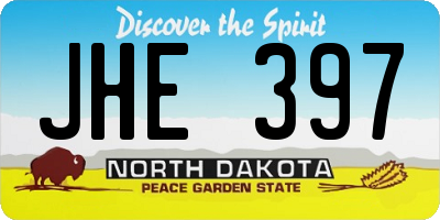ND license plate JHE397