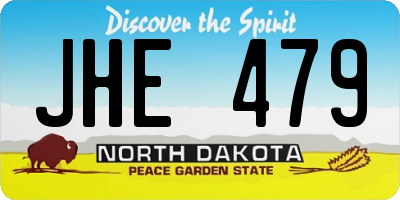 ND license plate JHE479