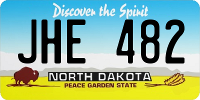 ND license plate JHE482