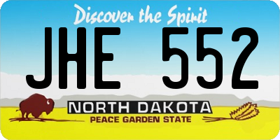 ND license plate JHE552