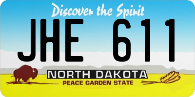 ND license plate JHE611