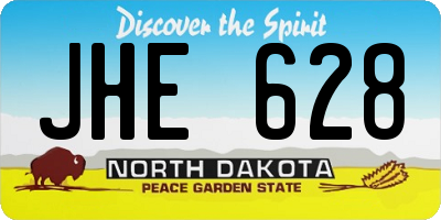 ND license plate JHE628