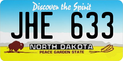 ND license plate JHE633