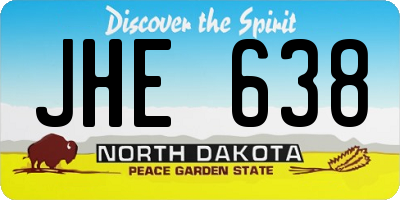 ND license plate JHE638