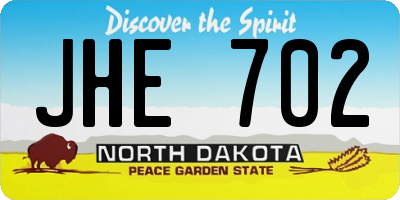 ND license plate JHE702
