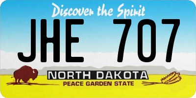 ND license plate JHE707