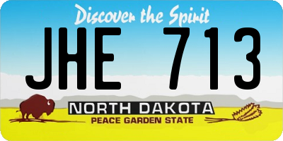 ND license plate JHE713