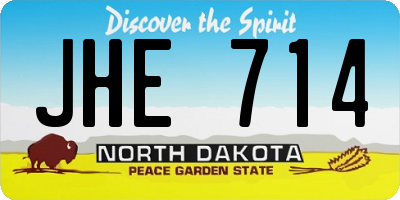 ND license plate JHE714