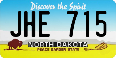ND license plate JHE715