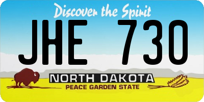 ND license plate JHE730