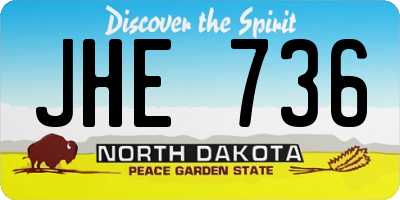 ND license plate JHE736