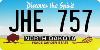 ND license plate JHE757