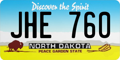 ND license plate JHE760