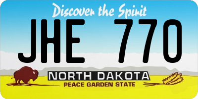 ND license plate JHE770