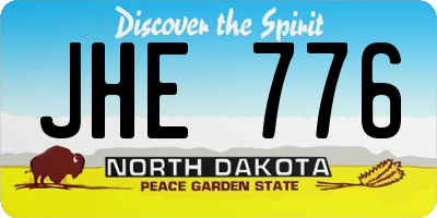 ND license plate JHE776