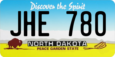 ND license plate JHE780