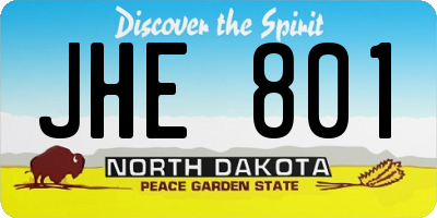 ND license plate JHE801