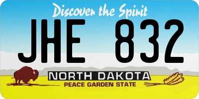 ND license plate JHE832