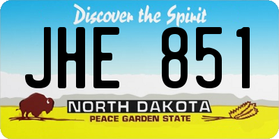 ND license plate JHE851