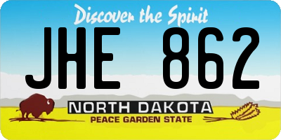ND license plate JHE862