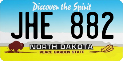 ND license plate JHE882