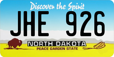 ND license plate JHE926