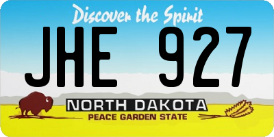 ND license plate JHE927