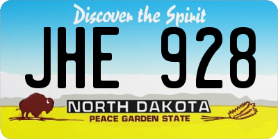 ND license plate JHE928