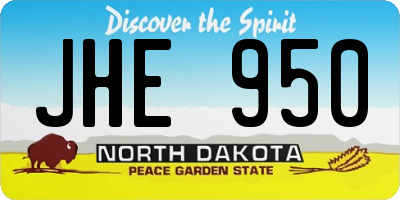 ND license plate JHE950
