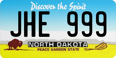 ND license plate JHE999