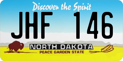ND license plate JHF146