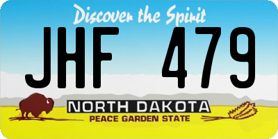 ND license plate JHF479