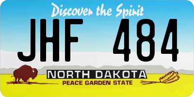 ND license plate JHF484