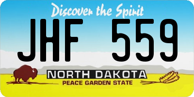 ND license plate JHF559