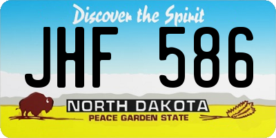 ND license plate JHF586