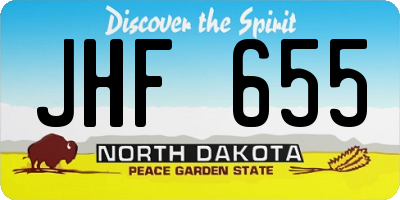 ND license plate JHF655