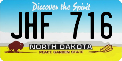 ND license plate JHF716