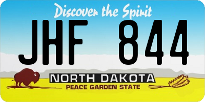 ND license plate JHF844