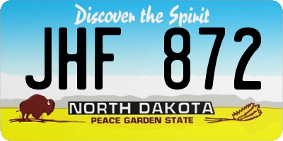 ND license plate JHF872