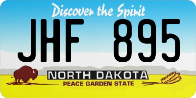 ND license plate JHF895